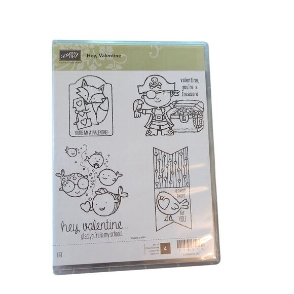 Stampin' Up!‎ HEY, VALENTINE Stamp Set of 4 138570 Valentine's Day School - Picture 1 of 5